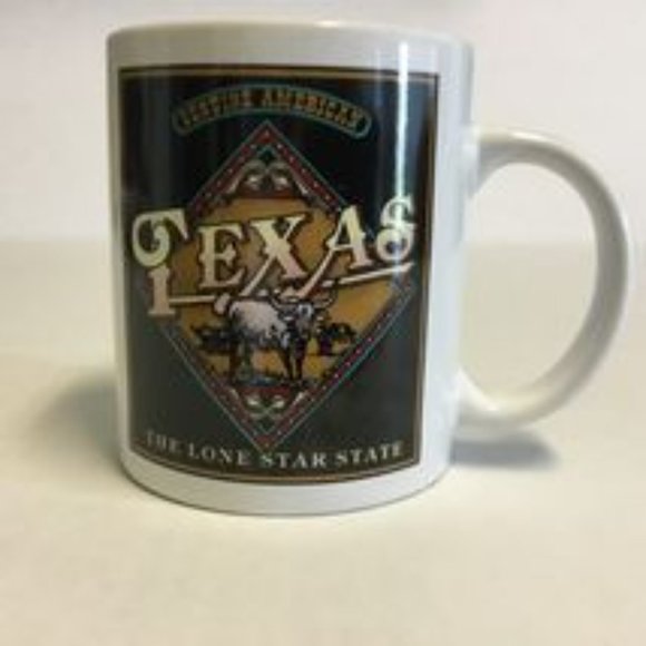 Souvenir Genuine American "Texas The Lone Star State" Ceramic Coffee Mug Tea Cup - Picture 3 of 7